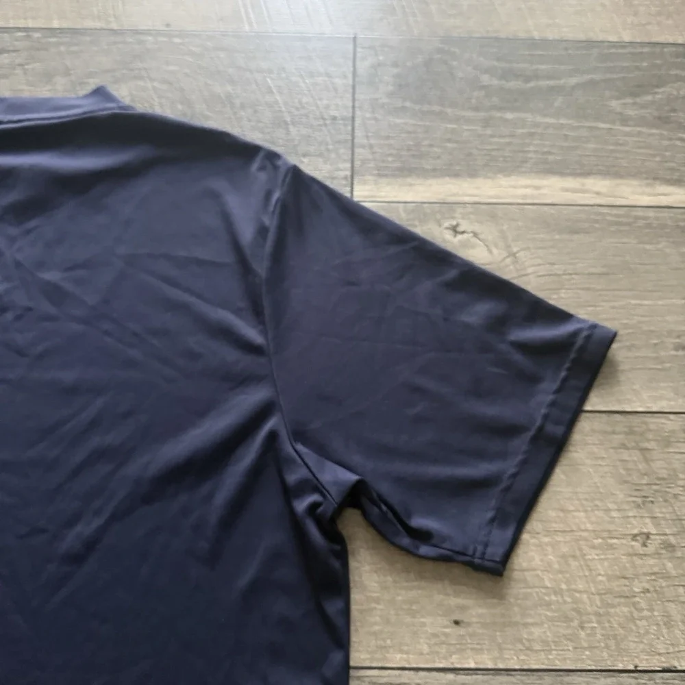Vintage Reebok T-Shirt Mens XL Navy Blue Short Sleeve Athletic Workout Tee Y2K